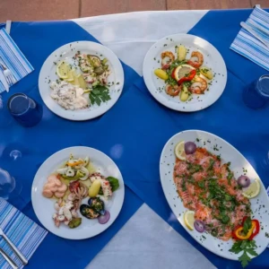 Quattro antipasti di mare al Magic Beach