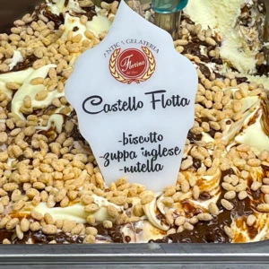 Gusto castello Flotta (biscotto, zuppa inglese, nutella) Antica Gelateria Fortino