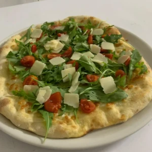 Pizza pomodorini rucola e grana Crema e Cioccolato