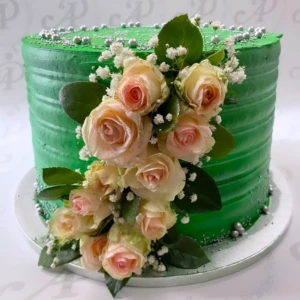 Torta verde con rose di Antonio Palmieri Pasticceria